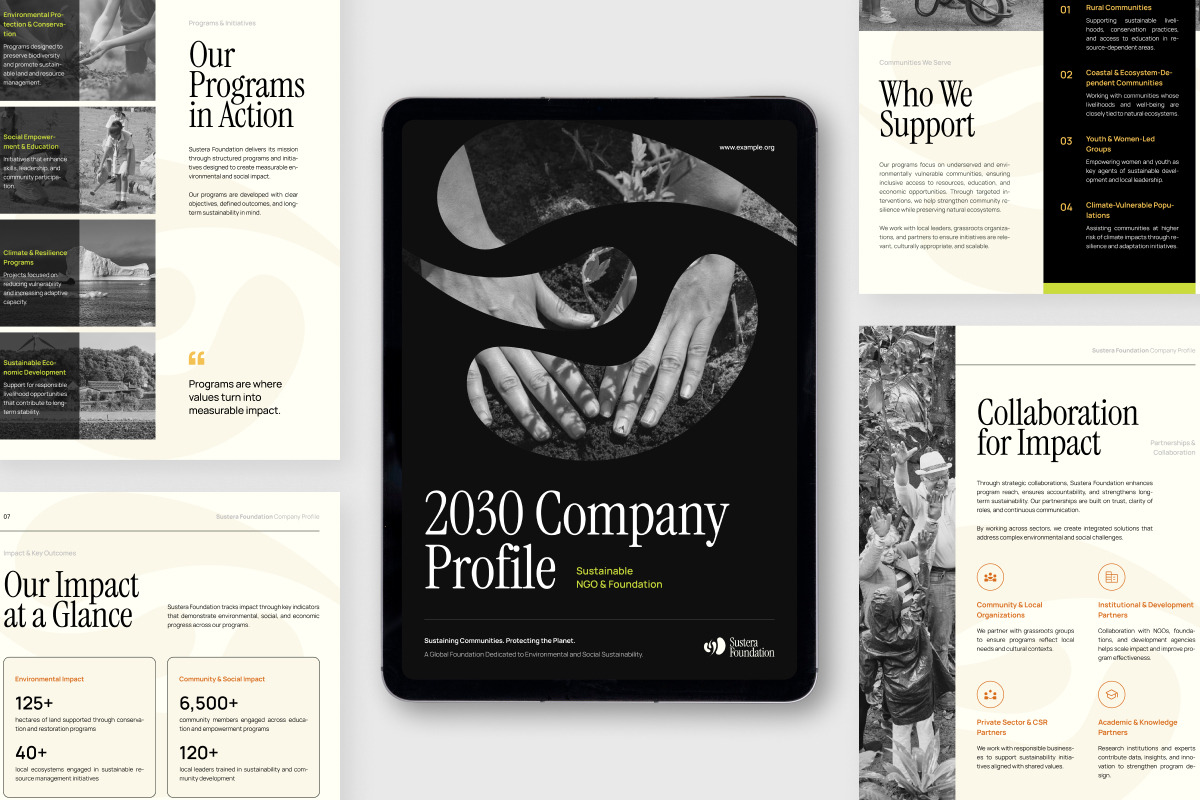 Sustainable NGO Foundation Profile, a Brochure Template by productype1 (Photo 6 of 6)