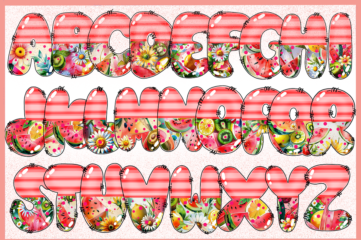 Summer Fruity-PNG fonts, a Symbol Font by It me digital art (Photo 2 of 8)