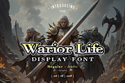 Warrior Life Font, a Serif Font by yantodesign (Thumbnail 1 of 7)