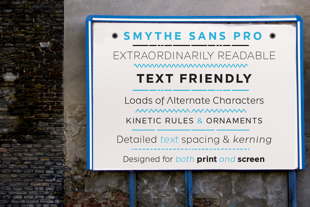 SmytheSans Pro family preview 3