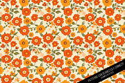 Seamless Retro Flowered Wallpaper, a Pattern Graphic by Chromolume Studio (Thumbnail 5 of 15)