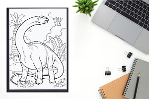 250 Vector Dinosaur Coloring Pages