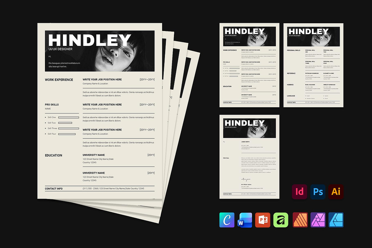 Resume CV Template | Canva, a Resume Template by ElvinPrint (Photo 1 of 6)