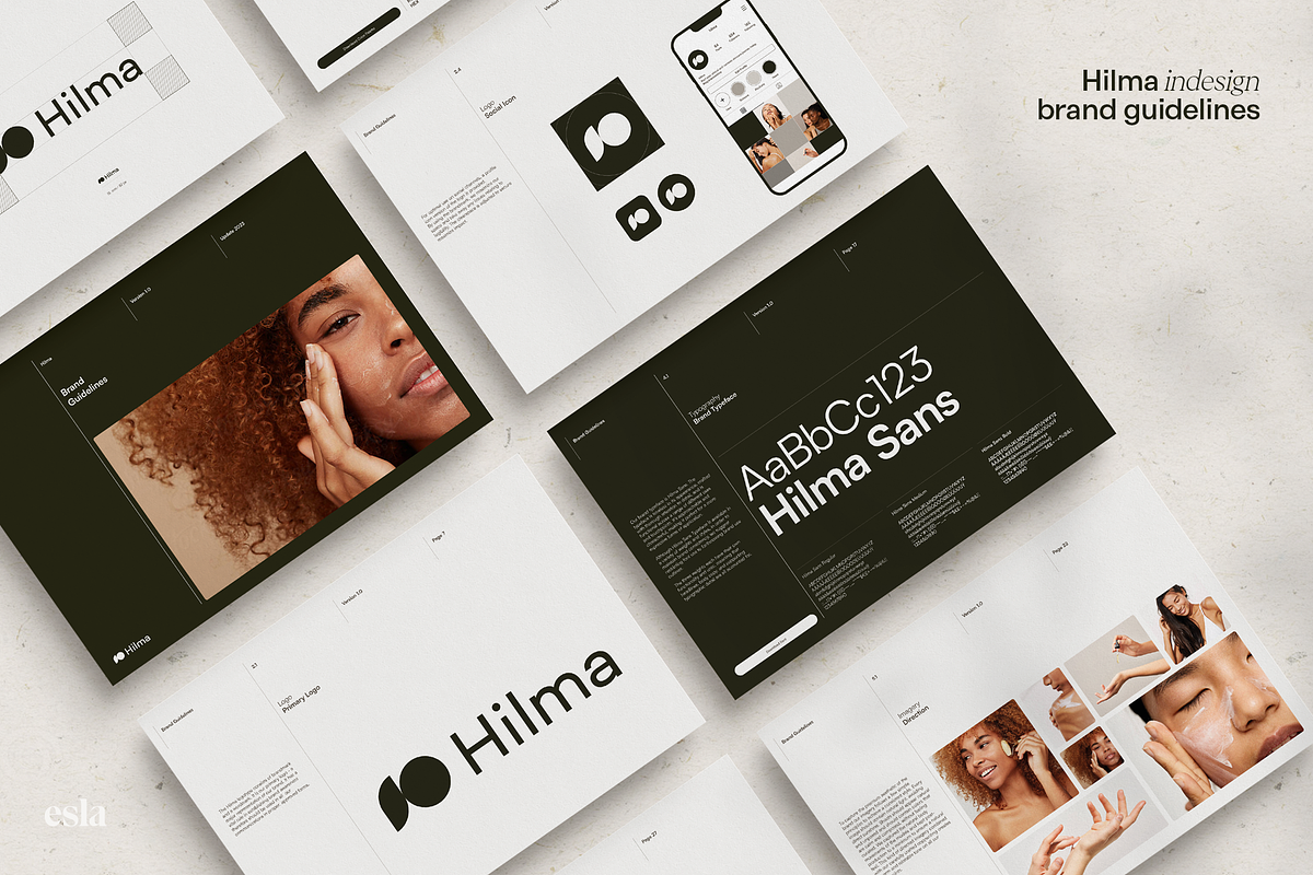 Hilma · Brand Guidelines, a Brochure Template by Esla Studio (Photo 1 of 14)