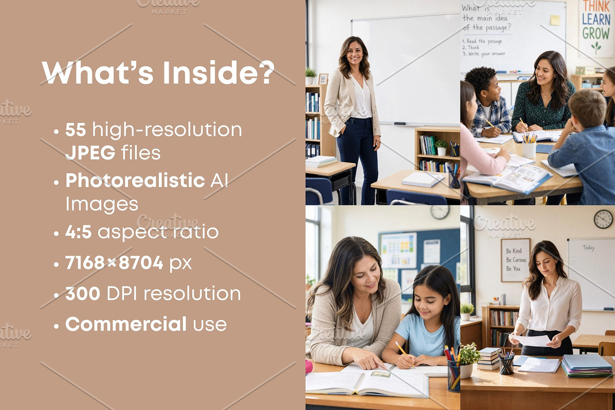 School Teacher Stock Photo Bundle, a Person Photo by Selenique Studio (Photo 2 of 8)