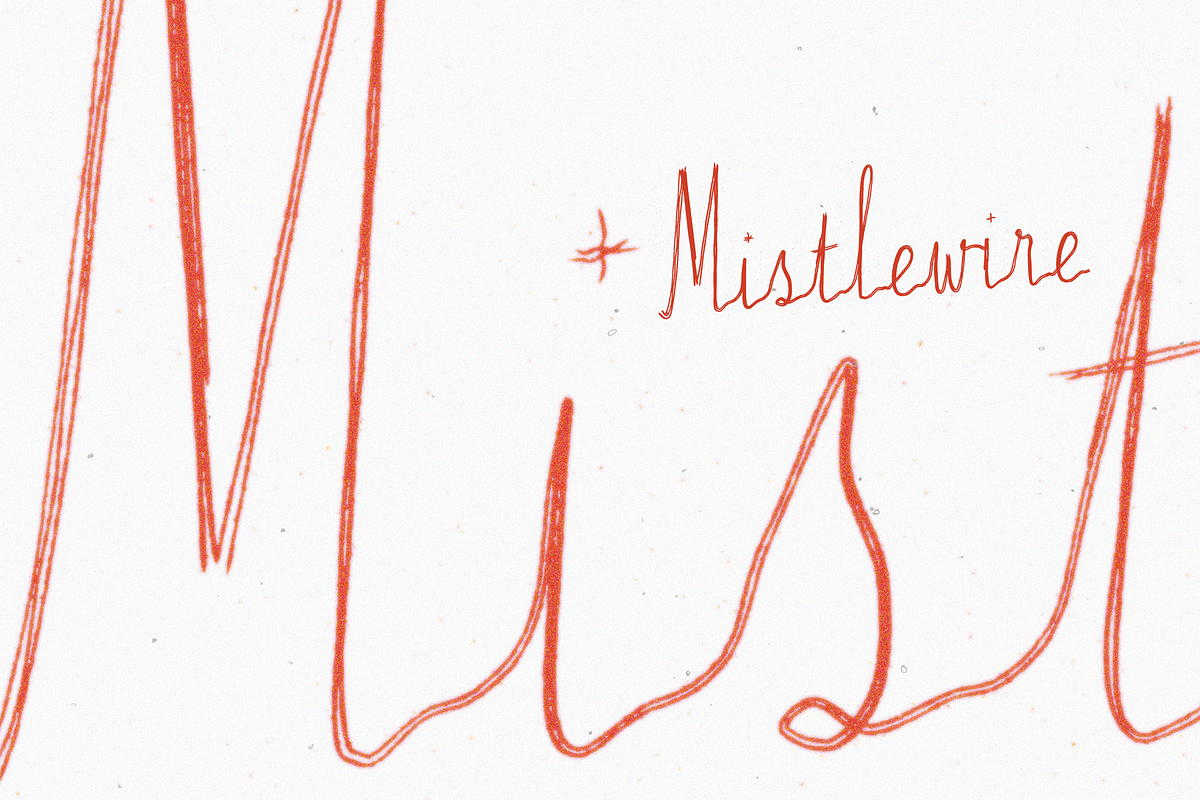 Mistlewire - Textured Script Font, a Handwritten Font by Lilithcollageart (Photo 11 of 12)