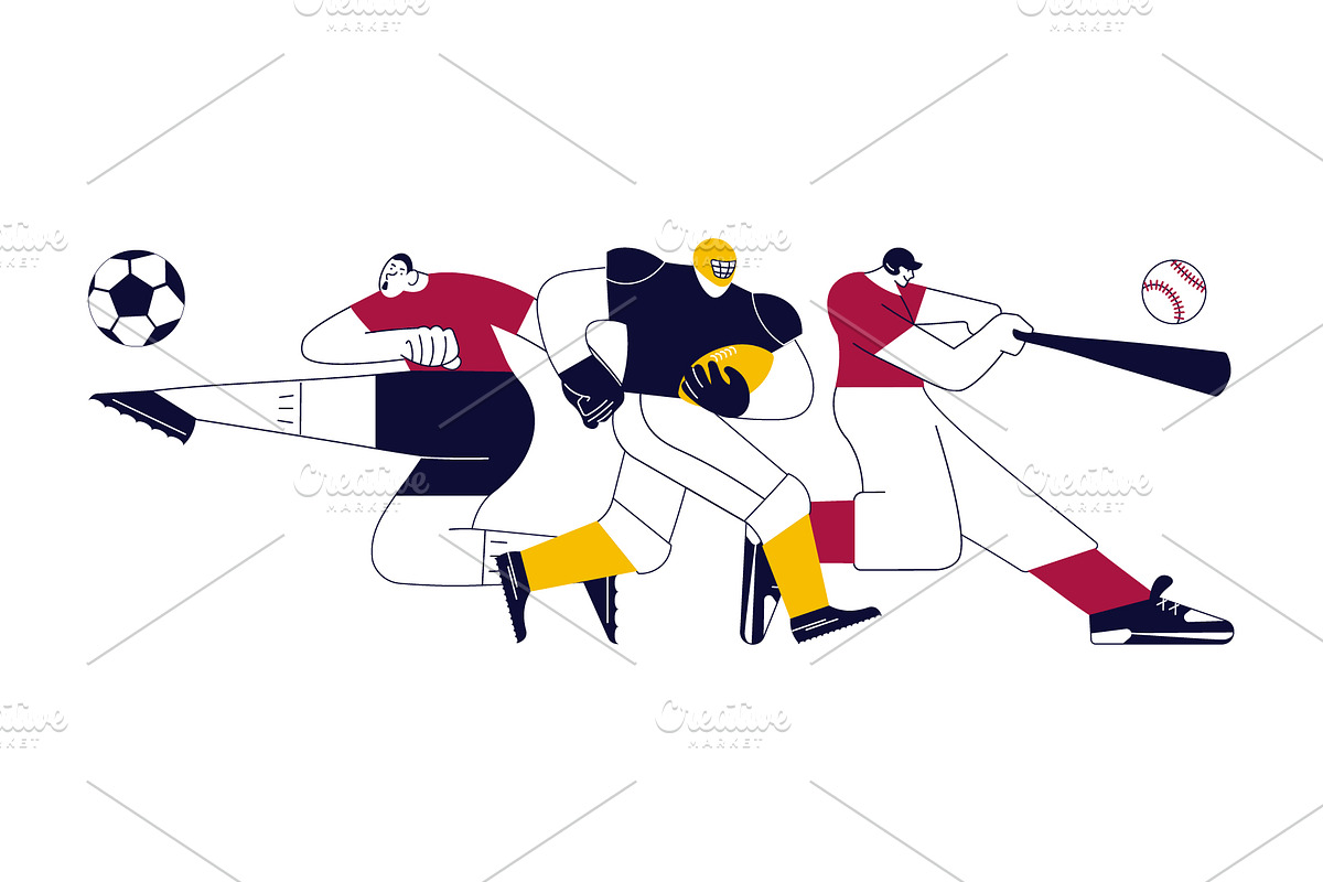 Competitive Sport Players Pack, an Illustration by Lucky Shop (Photo 12 of 12)