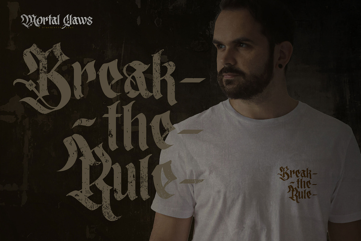 Mortal Claws - Blackletter Font, a Blackletter Font by Krakenbox Studio (Photo 5 of 14)