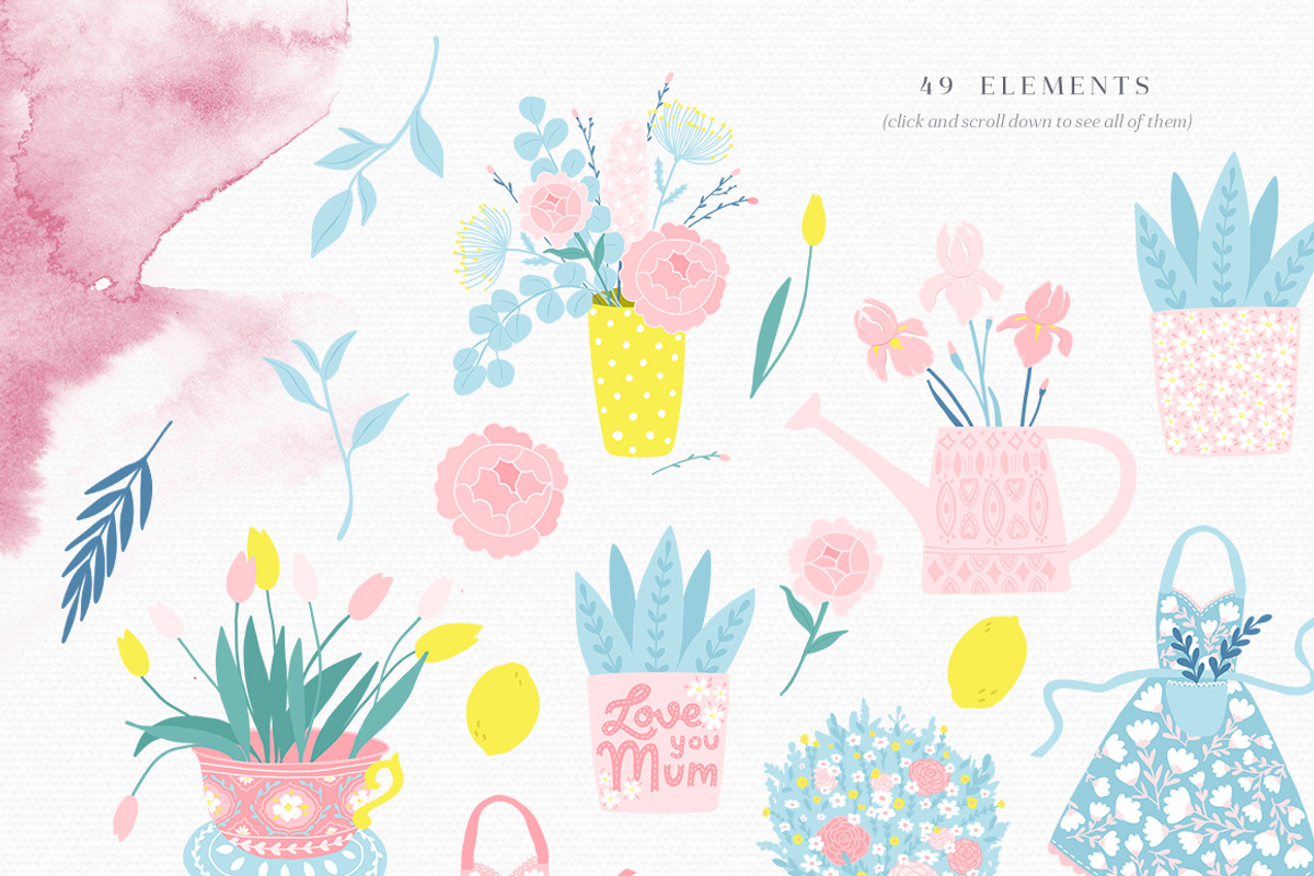 Mother's Day prints and patterns, a Pattern Graphic by Inna Moreva (Photo 2 of 10)