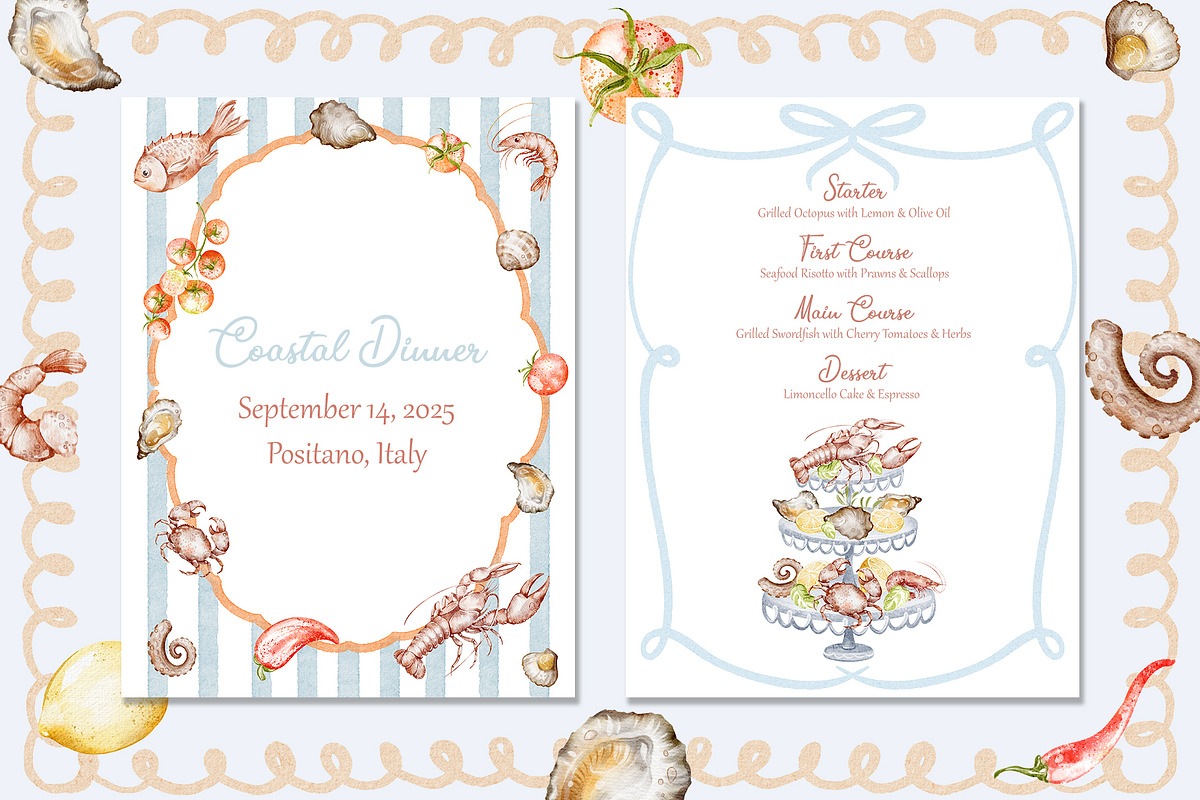 Watercolor Villa Wedding Clipart Set, an Object Illustration by LenArt (Photo 9 of 14)