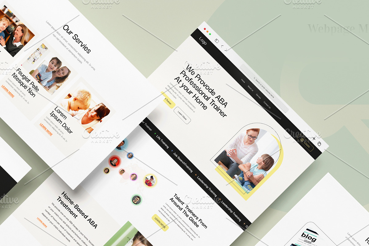 ABA services landing page design, a Landing Page Template by muneezahussain