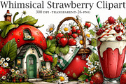 Whimsical strawberry Clipart, a Seasonal Illustration by Designworld (Thumbnail 1 of 10)
