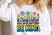 Be Kind Floral Faux Yarn Positive Sh, an Illustration by designcity5 (Thumbnail 9 of 9)