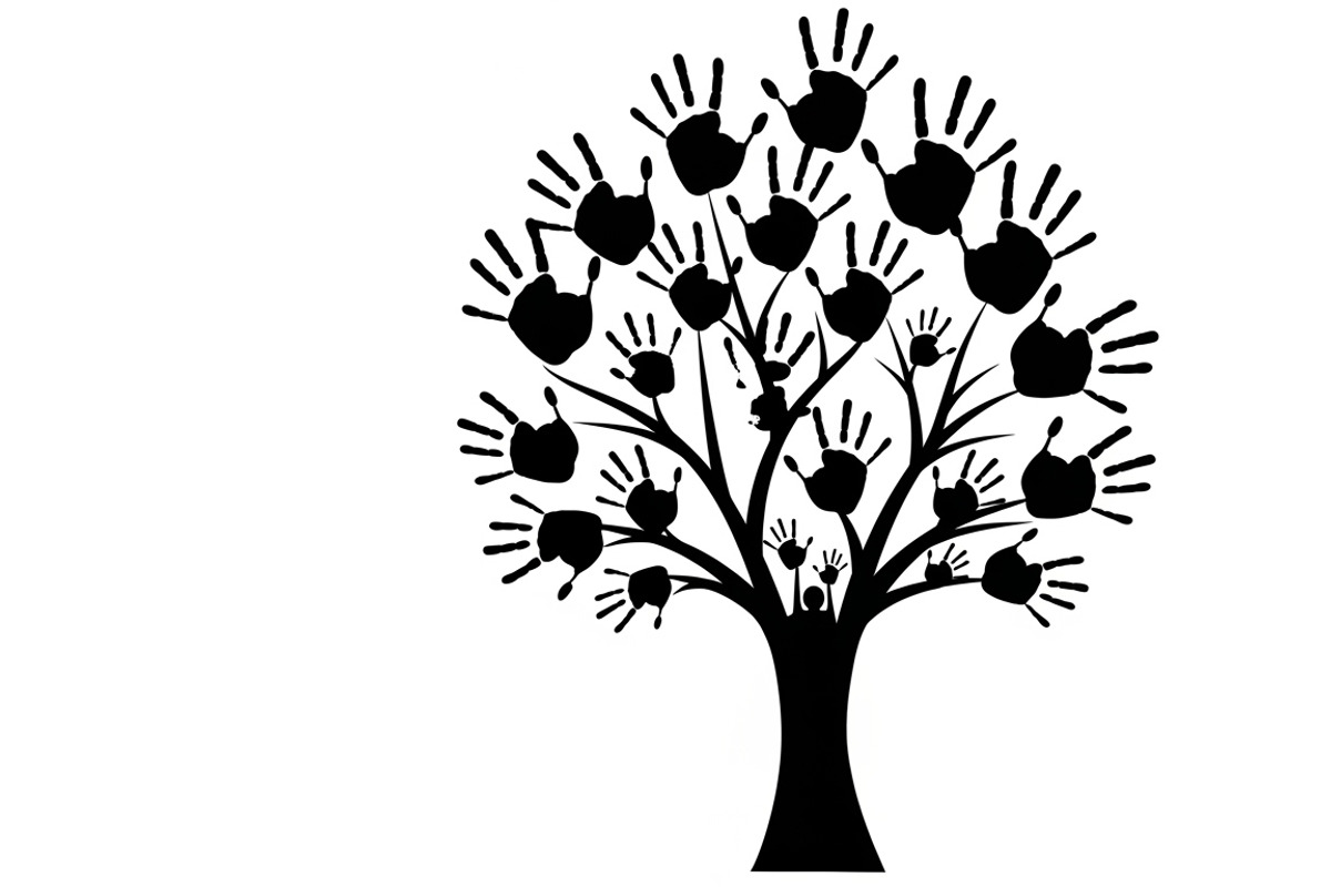 family handprint tree silhouette, an Illustration by Amazin_art (Photo 10 of 29)