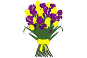 Bouquet of irises, tulips freesias, an Illustration by Orangepencil (Thumbnail 8 of 9)