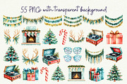 Retro Pugmas Clipart, a Seasonal Illustration by Anna Design Studio (Thumbnail 2 of 12)