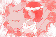 Manga floral procreate brush kit, a Brush Add-On by Meisanmui (Thumbnail 3 of 12)