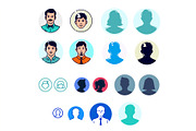 Avatars icons of people, a Person Illustration by GeekClick (Thumbnail 1 of 7)