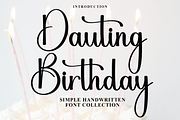 Dauting Birthday, a Handwritten Font by FreshTypeINK (Thumbnail 1 of 8)