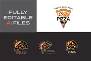 Modern Pizza Logo Collection, a Branding & Logo Template by YUDesignStore (Thumbnail 2 of 12)
