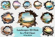 Landscapes 3D Hole Clipart Bundle, an Object Graphic by Genius Graph (Thumbnail 1 of 3)