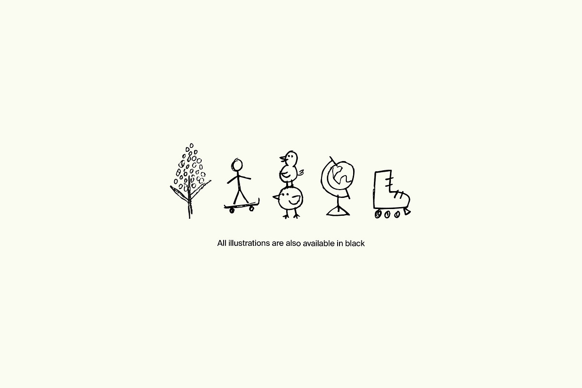 Pen Pal World: Naive Elements Pack, an Object Graphic by divanovskaya_nv (Photo 9 of 20)