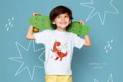 Dino party. Watercolor collection, an Animal Illustration by AfonshinaArt (Thumbnail 12 of 13)