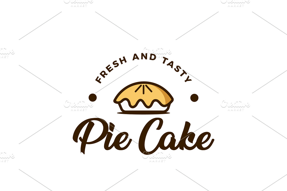 Fresh And Tasty Pie Cake Logo
