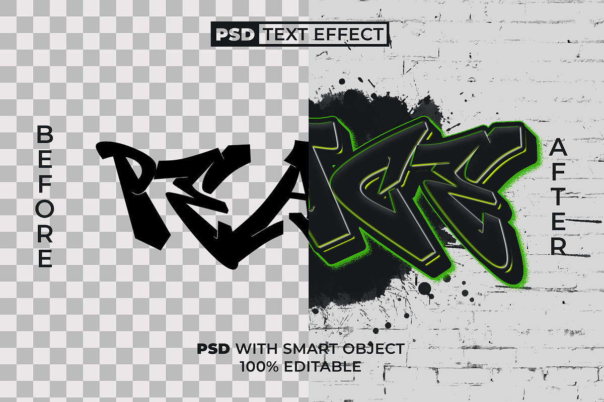 PSD Graffiti Text Effect Style, a Layer Style Add-On by Mockmenot (Photo 2 of 2)