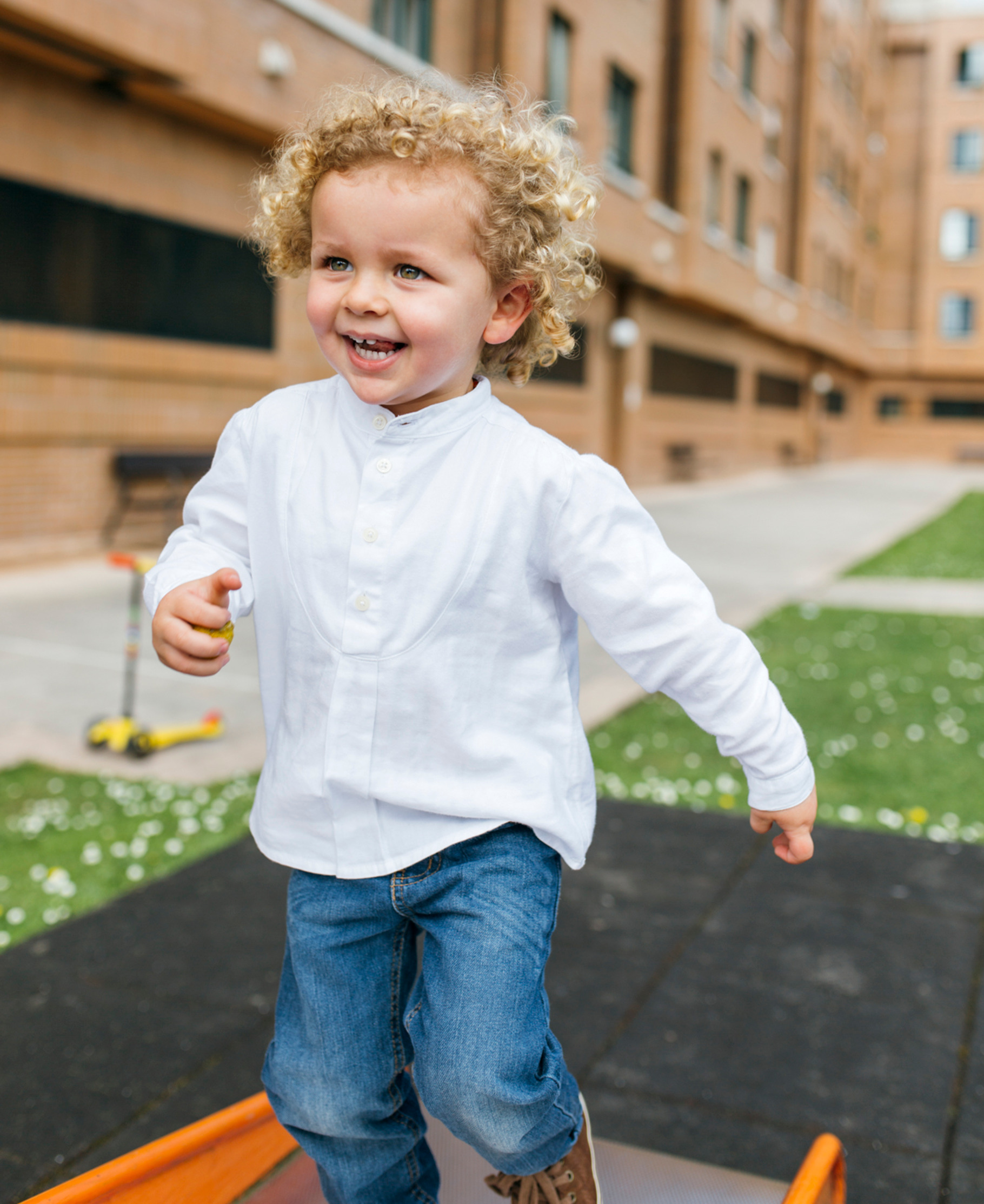 Blond child portrait featuring adorable, alone, and beautiful, a Person Photo by MarcoGovel