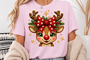 Crochet Reindeer Bow Christmas PNG, a Seasonal Illustration by Rose Art (Thumbnail 3 of 4)