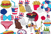 4th of July Clipart, a Seasonal Illustration by GlamArtZhanna (Thumbnail 3 of 3)