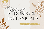 Abstract Brush Strokes & Botanicals, an Illustration by Lauren Rich Creative Shop (Thumbnail 1 of 6)