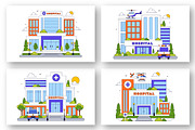 10 Hospital Building Illustration, a Healthcare Illustration by denayunebgt (Thumbnail 3 of 4)