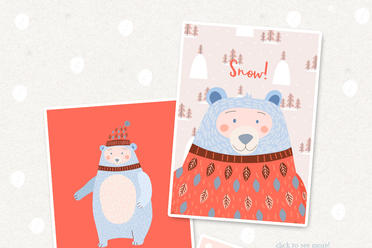 Winter Polar Bears, an Illustration by Bibela (Photo 3 of 4)