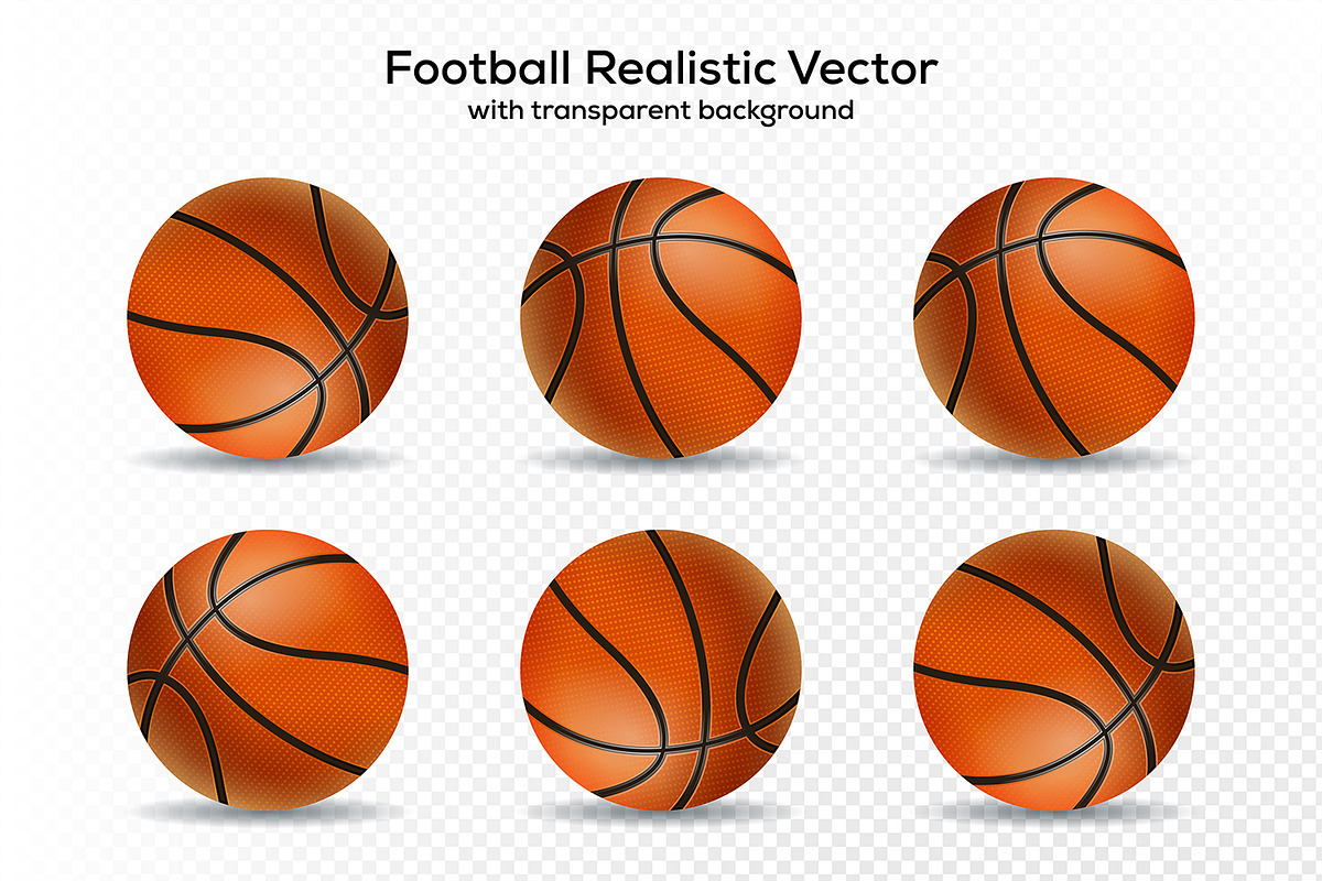 Basketball realistic vector png