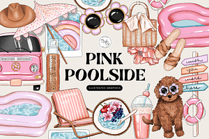 Summer Pool Fashion Clip Art Bundle