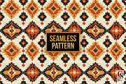 Fall Aztec Pattern Digital Papers, a Pattern Graphic by Creative Store (Thumbnail 4 of 5)