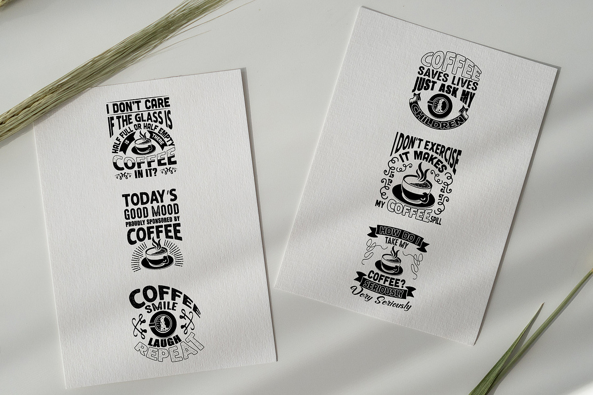 Coffee Quotes V8 SVG DXF PNG EPS, an Illustration by Tosca Digital (Photo 3 of 5)