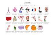 France Cute and Sweet Illustrations, a Decorative Illustration by likorbut (Thumbnail 2 of 10)