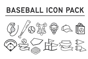 Baseball Vector Icon Pack