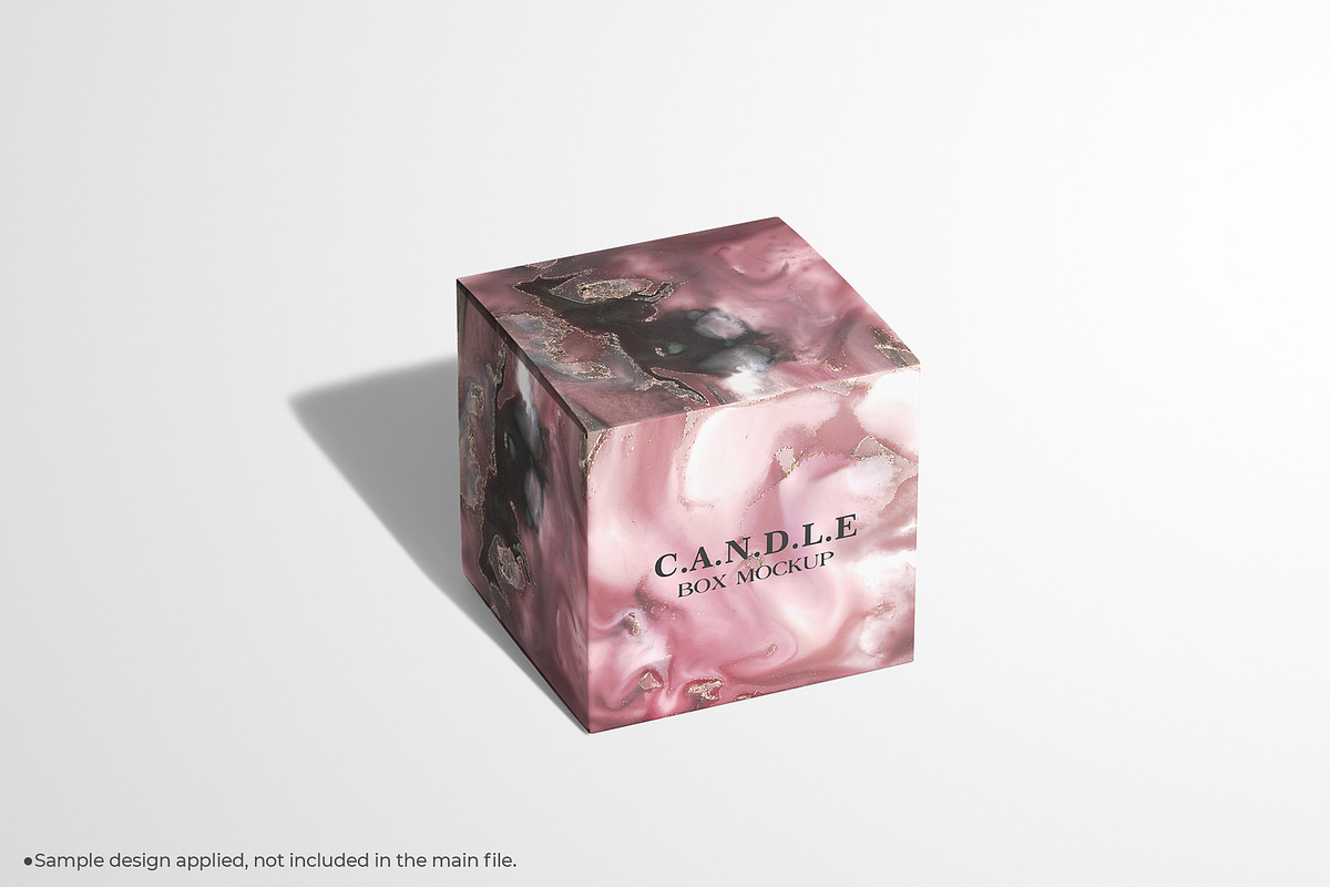 Candle With Cube Box Package Mockup, a Packaging Mockup by Sheikhadesign (Photo 11 of 12)