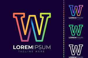 Initial letter w logo design