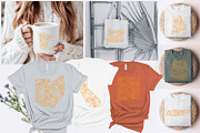 50 States with Leaves SVG Bundle, an Object Graphic by DigitalDesignsLaura (Thumbnail 2 of 3)