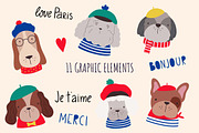 Cute French Dogs vector collection, an Animal Illustration by Irina Ostapenko (Thumbnail 7 of 8)