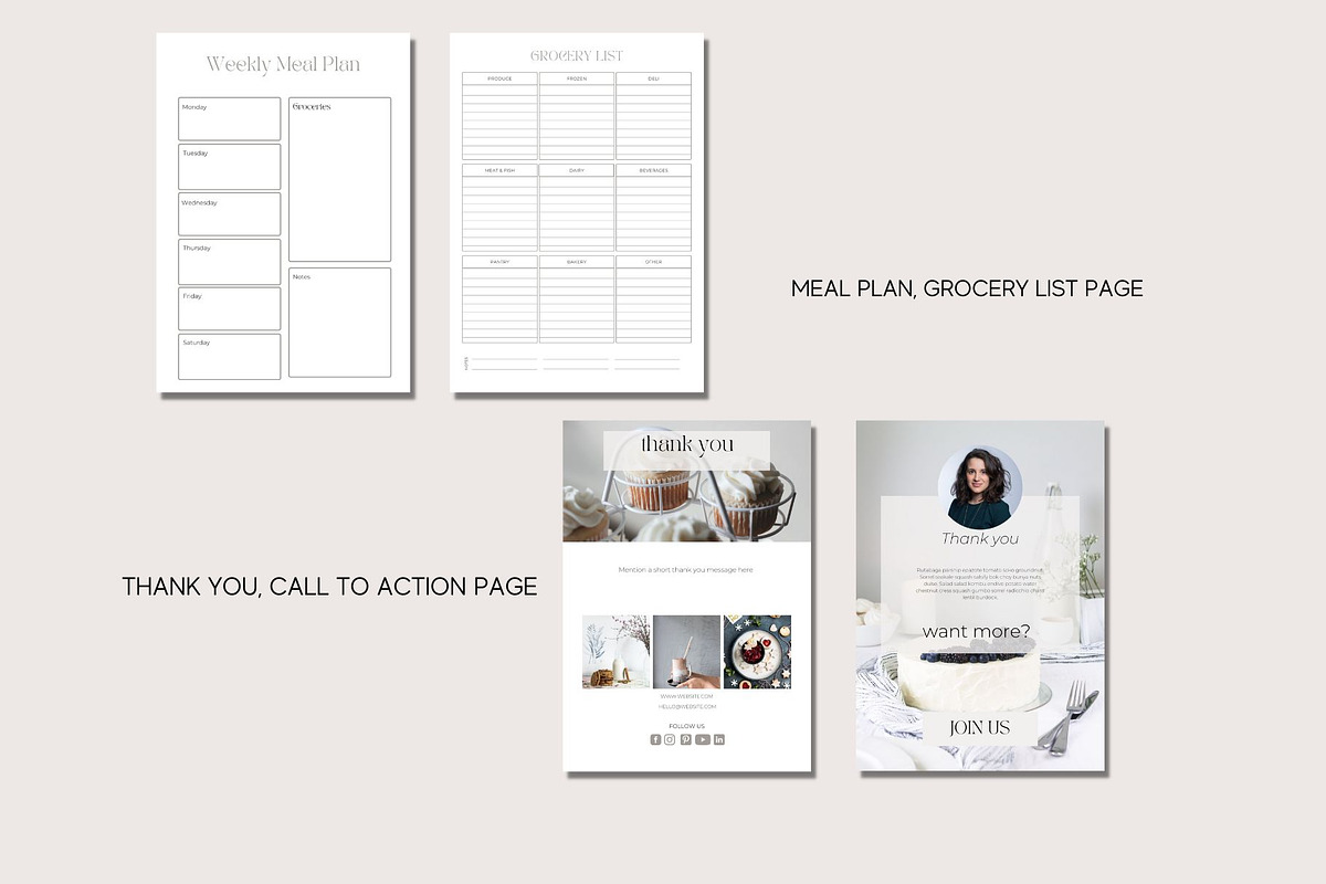Canva Minimal Cookbook Template, a Magazine Template by Deepa Template Studio (Photo 10 of 10)