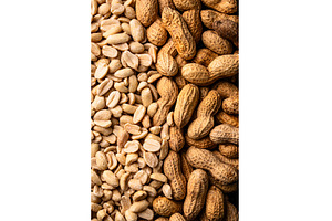 Pile of peanuts on a background, a Food & Drink Photo by Yulia Furman