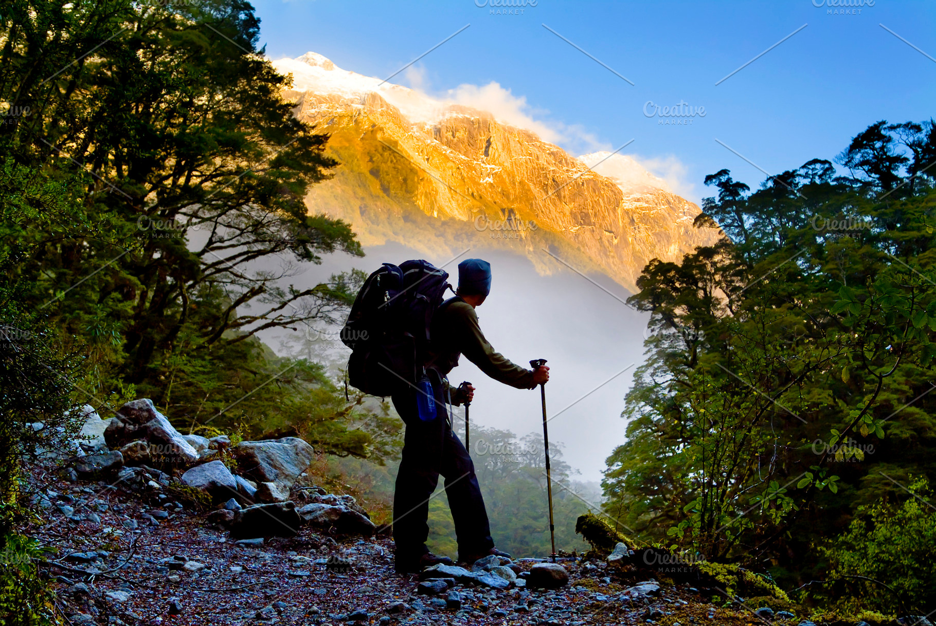 Amazing Hiking In Mountains, a Person Photo by THP Creative