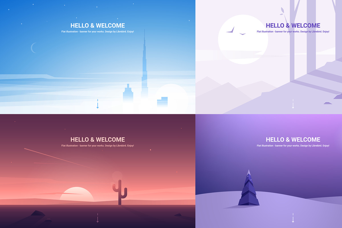 Set of Landscape Illustrations, an Illustration by Librebird (Photo 4 of 6)