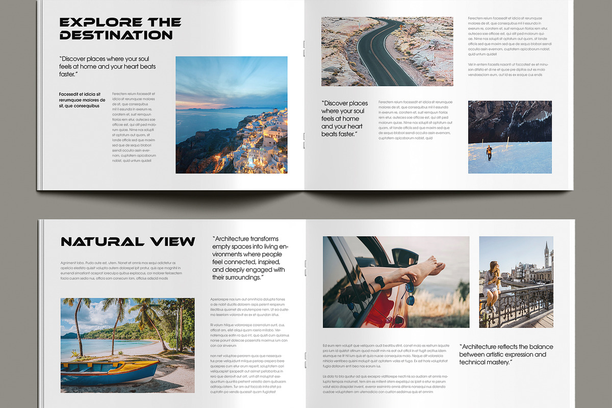 Elegant Travel Magazine Template preview 4
